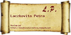 Laczkovits Petra névjegykártya