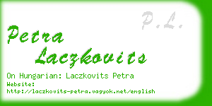 petra laczkovits business card